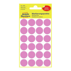 Этикетки-точки удаляемые Avery Zweckform Ø 18 мм, розовые (96 шт) [3599]