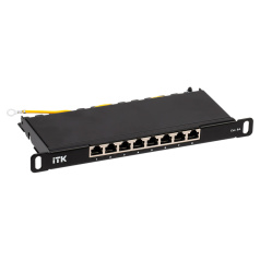 Патч-панель ITK 0.5U категория 6A STP, 8 портов 10" Dual IDC [PP08-D05UC6AS-D05-10]