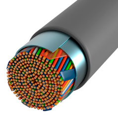 Кабель витая пара ITK F/UTP, категория 5E, 25х2х24AWG, LSZH нг(А)-HF, серый [LC1-C5E25-321]