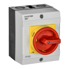 Переключатель кулачковый IEK MASTER в боксе закрытая рукоятка аварийная 10А схема 91 [MI-CS22-010-091]