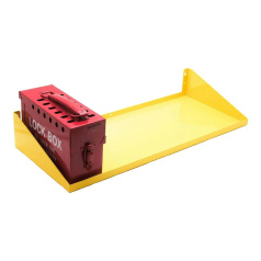 Стальная настенная полка для 5 групповых боксов, 1050х260х100 мм, желтый [gwrPL5]