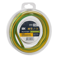 Термоусаживаемая трубка IEK ТТУ нг-LS 10/5, желто-зеленая, 2 м [UDR12-010-005-002-K52-T]