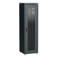 Шкаф сетевой 19" ITK LINEA N 42U 600х600 мм, чёрный [LN05-42U66-GM]