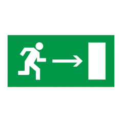 Самоклеящаяся этикетка IEK 100х50 мм, Направление к эвакуационному выходу направо [YPC30-105NEV-NAPR]