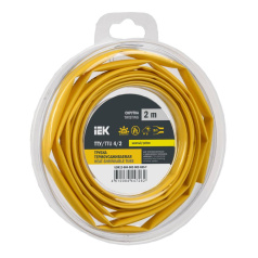 Термоусаживаемая трубка IEK ТТУ нг-LS 4/2, желтая, 2 м [UDR12-004-002-002-K05-T]