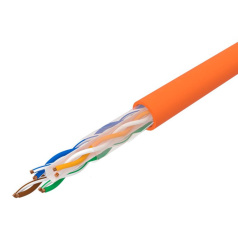 Кабель витая пара U/UTP Rexant, cat 6, 4PR, 23AWG, внутренний, оранжевый, 305 м [01-0050]