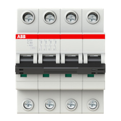 Автоматический выключатель ABB S204 4P C80 [2CDS254001R0804]