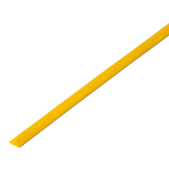 Термоусаживаемая трубка Rexant 4.0/2.0 мм, желтая, усадка 2:1, с подавлением горения, нарезка по 1 м [20-4002]