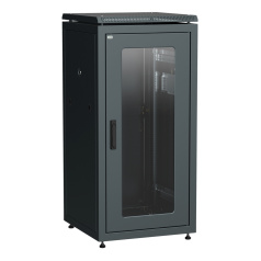Шкаф сетевой 19" ITK LINEA N 24U 600х600 мм, чёрный [LN05-24U66-GM]