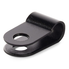 Скоба нейлоновая под саморезы Fortisflex СНК-5, черная (100 шт) [103928]