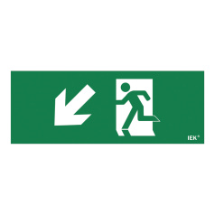 Самоклеящаяся этикетка IEK 240х90 мм, Фигура/стрелка вниз влево [LPC10-1-24-09-FVNNAL]