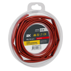 Термоусаживаемая трубка IEK ТТУ нг-LS 2/1, красная, 2 м [UDR12-002-001-002-K04-T]