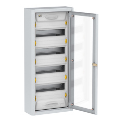 Корпус металлический IEK TITAN 5 ЩРн-48, прозрачная дверь, IP31, УХЛ3, серый [MKM16-N-048-31-Z-U]