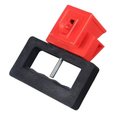 Блокиратор флажковых автоматов большой свыше 600 В, полипропилен и нейлон, ширина флажка до 72 мм, красный [gwrD13X]