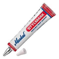 Термостойкая маркировочная паста Markal Stylmark до 200°C, белая, 2 мм [96640]