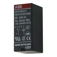 Реле промежуточное CR-P230AC1 ABB 1ПК, 16А, 230B AC [1SVR405600R3000]
