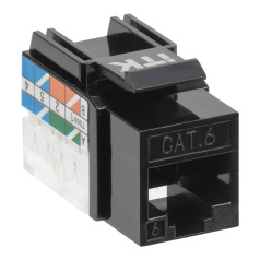Модуль Keystone Jack ITK, категория 6 UTP 110 IDC 90° черный [CS1-1C06U-11-09]