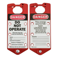 Множители замковые алюминиевые Brady с этикетками «DANGER DO NOT OPERATE», «This energy source has been locked out», красный, 5шт [gws65960]