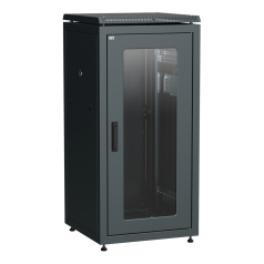 Шкаф сетевой 19" ITK LINEA N 28U 600х600 мм, чёрный [LN05-28U66-GM]