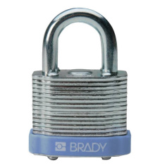 Замки стальные ламинированные Brady, стальные дужки, 20 мм, Ø 6.5 мм синие, 6 шт [gws814086]