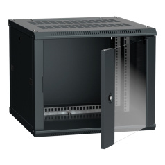 Шкаф настенный ITK LINEA W 9U 600x600 мм, чёрный [LWR5-09U66-GF]