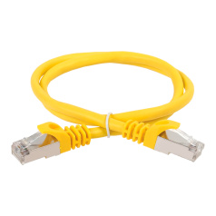 Коммутационный шнур (патч-корд) ITK категория 5E, FTP, PVC, 15 м, желтый [PC05-C5EF-15M]