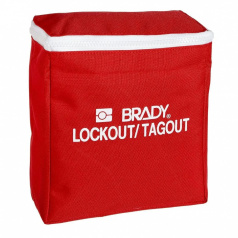 Сумка поясная Brady для блокираторов большая, нейлон, 203х178х76 мм, красная [gws50979]