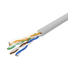 Кабель витая пара U/UTP Rexant, cat 5e, 4PR, 24AWG, внутренний, серый, 305 м [01-0043]