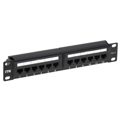 Патч-панель ITK 1U категория 6 UTP, 12 портов 10" Dual IDC [PP12-1UC06U-D05-10]