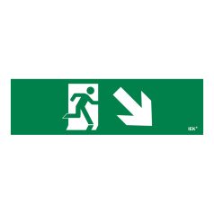 Самоклеящаяся этикетка IEK 310х90 мм, Фигура/стрелка вниз вправо [LPC10-1-31-09-FVNNAPR]
