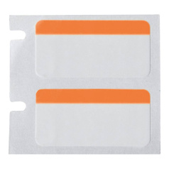 Этикетки Brady BPT-310-494-2.5-OR полиэстер, 25.4 х 12.7 мм, белые с оранжевым, 2500 шт [brd306980]