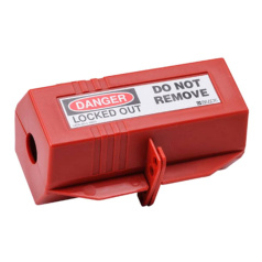 Блокиратор штепсельных разъемов Brady большой, полипропилен, Ø отверстия 22 мм, красный [gws65675]