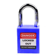 Замки нейлоновые Brady, стальные дужки, 38 мм, Ø 6.4 мм, синие, 6 шт [gws51344]