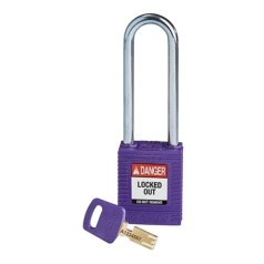 Замок SafeKey нейлоновый Brady, стальная дужка, 76 мм, Ø 6.4 мм, фиолетовый [gws150233]