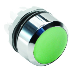 Кнопка ABB MP1-20G без фиксации без подсветки зеленая [1SFA611100R2002]