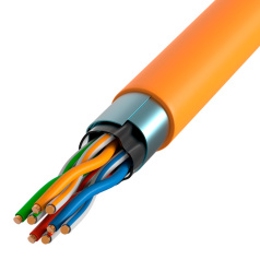 Кабель витая пара ITK F/UTP, категория 5E, 4x2х24AWG, LSZH нг(А)-HF, оранжевый[LC1-C5E04-327]