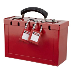 Бокс групповой стальной переносной, количество отверстий 22, красный [gwrX26]