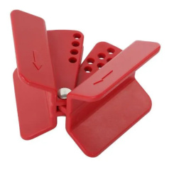 Вставка для блокировки вентилей с дисковым поворотным затвором, 44 х 29 мм, ABC пластик, красный [gwrF20]