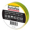 Изолента ПВХ Fortisflex 15x0.13х20, желто-зеленая [90810]