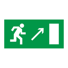 Самоклеящаяся этикетка IEK 200х100 мм, Направление к эвакуационному выходу направо вверх [YPC30-2010NEV-NAPRVV]