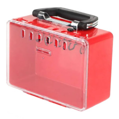 Бокс групповой пластиковый портативный, количество крюков 6 шт, красный [gwrX22]