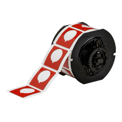 Этикетки Brady B30EP-169-593-RD под кнопку, полиэстер, 45.72 х 45.72 мм, Ø 30.5 мм, красные, 190 шт [gws118067]