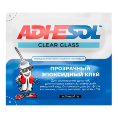 Эпоксидный клей Adhesol Clear Glass двухкомпонентный прозрачный, сашет 4 мл [500508]
