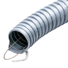 Металлорукав из оцинкованной стали Fortisflex РЗ-ЦХ-15 уплотненный х/б нитью с протяжкой [88339]