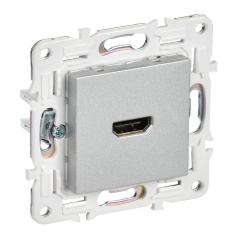 Розетка HDMI IEK SKANDY SK-H01S серебряный [SK-H10-K23]