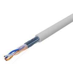 Кабель витая пара F/UTP Rexant, cat 5e, 2PR, 24AWG, внутренний, серый, 305 м [01-0122]