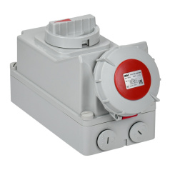 Розетка с механической блокировкой IEK ССИ-825 32А-6ч/380В 3P+PE+N IP67 [PSR12-032-5-5-67]