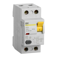 Дифференциальный выключатель УЗО ВД1-63 IEK 2Р 40А 300мА [MDV10-2-040-300]