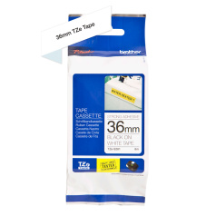 Картридж Brother TZe-S261, 36 мм, черный на белом [TZeS261]