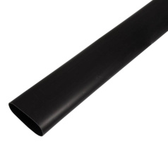Среднестенные термоусаживаемая трубка клеевая Rexant 75.0/22.0 мм, черная, нарезка по 1 м [26-0075]